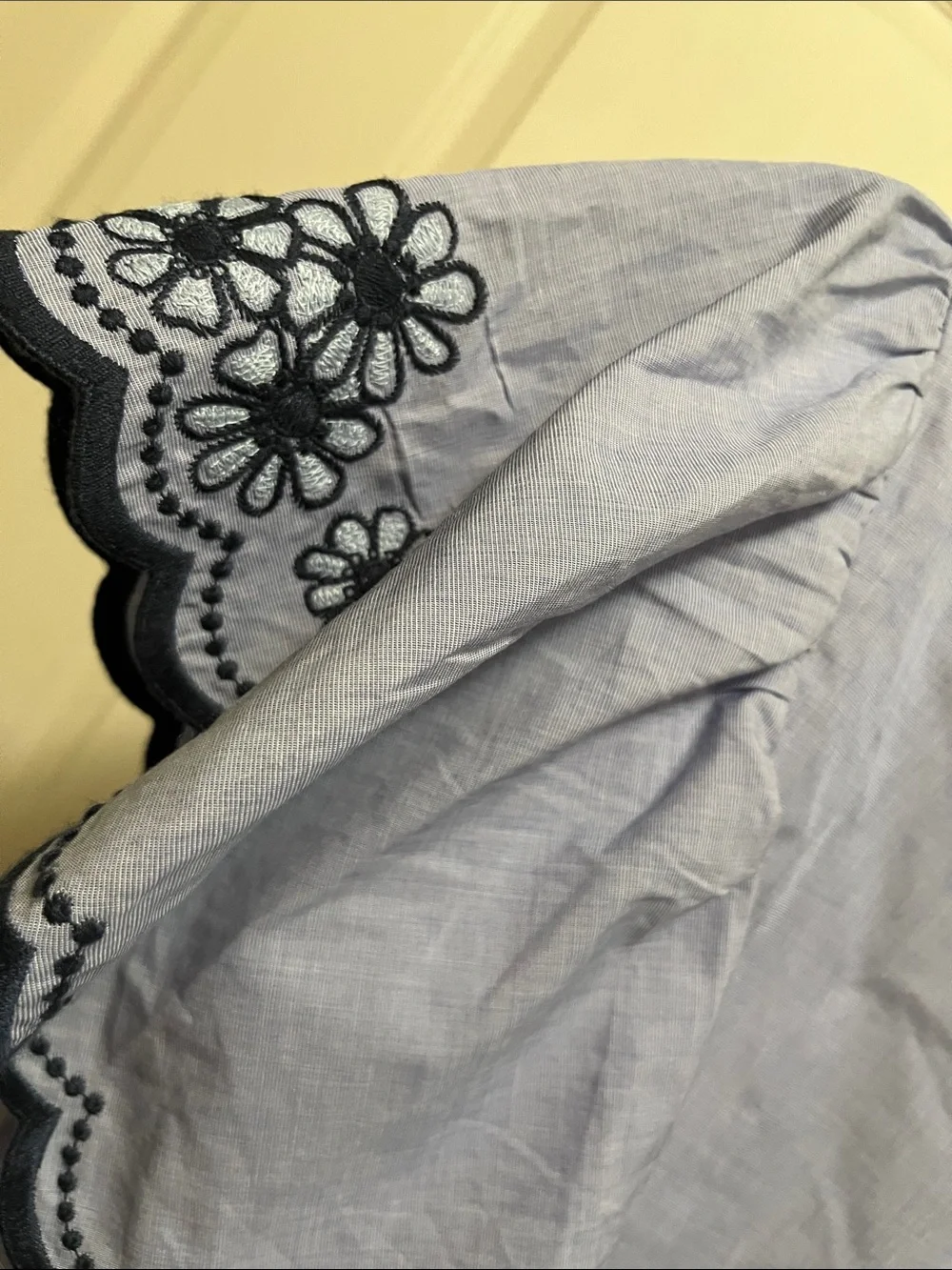 NWT Kate Spade Scalloped Embroidered Ruffle Blouse Sz XS